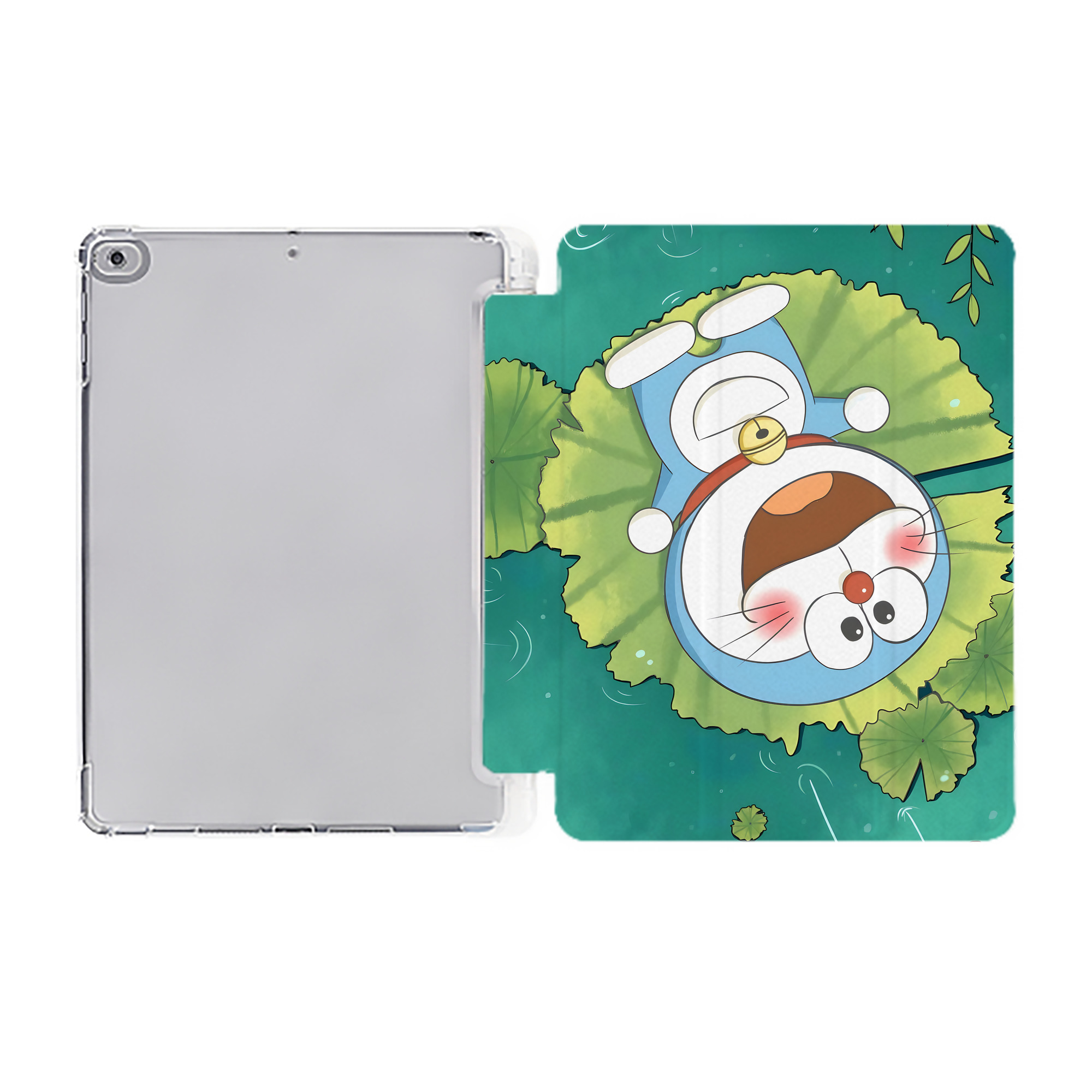 （画像用） ドラえもん Doraemon IPad ケース ペン収納付き 三つ折りスタンド PUレザー×シリコン 対応機種9.5/10.5/10.9インチ